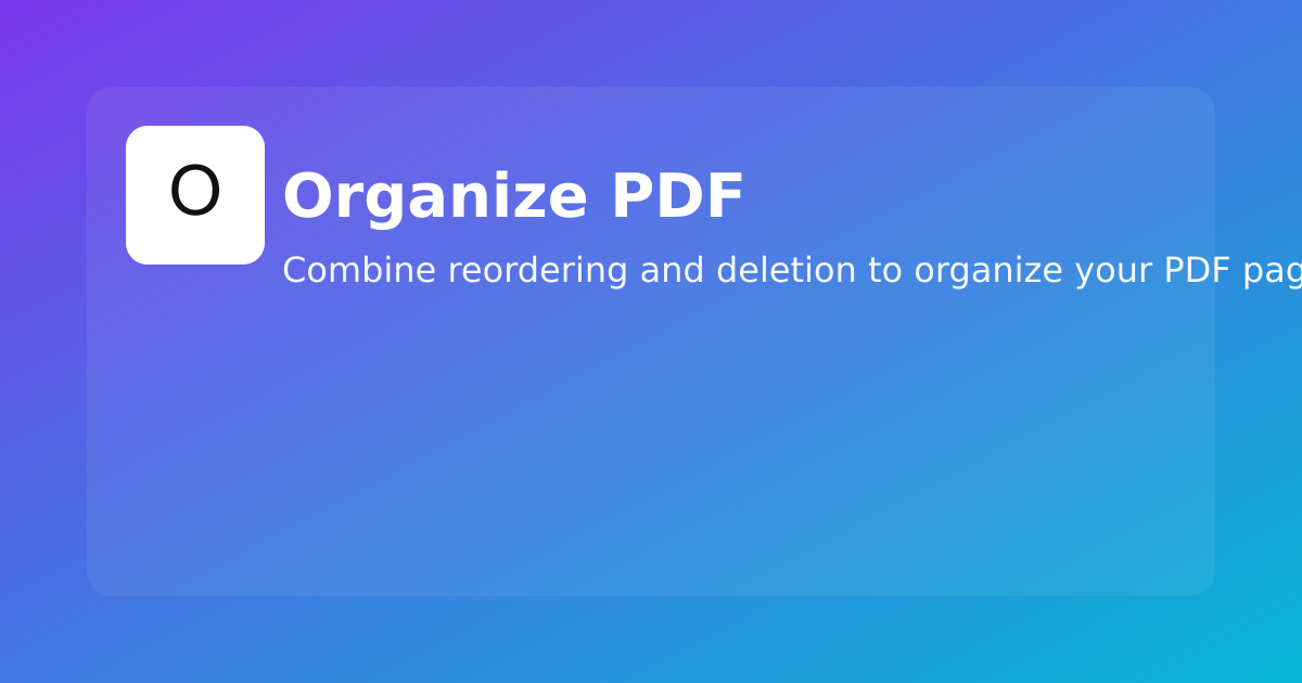 Organize PDF Pages Free - Reorder, Delete, Arrang | easy-pdf